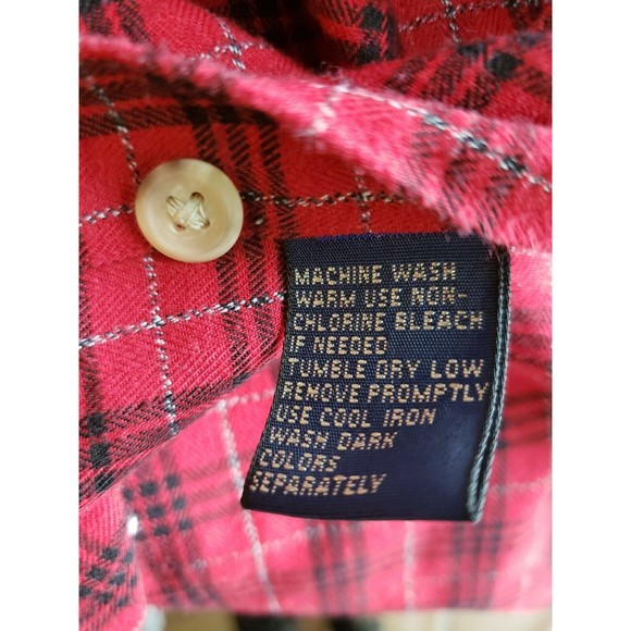 Men's Enro English Twill Red Plaid Shirt Med long sleeve Hong Kong - Picture 4 of 7